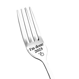 Retirement Gifts Fork for Women Men I'm Done 2023 Forks for Coworkers Boss Colleague Christmas Birthday Gifts for Sister Dad Funny Retired Gifts for Women Men Dinner Fork