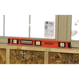 Johnson Level & Tool 1253-2400 Heavy Duty I-Beam Aluminum Level, 24", Orange, 1 Level