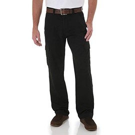 Wrangler Genuine Men's Twill Cargo Pants Will Black Mgw90bk 34/32