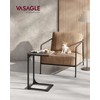 VASAGLE C-Shaped End Table, Small Side Table for Couch, Sofa