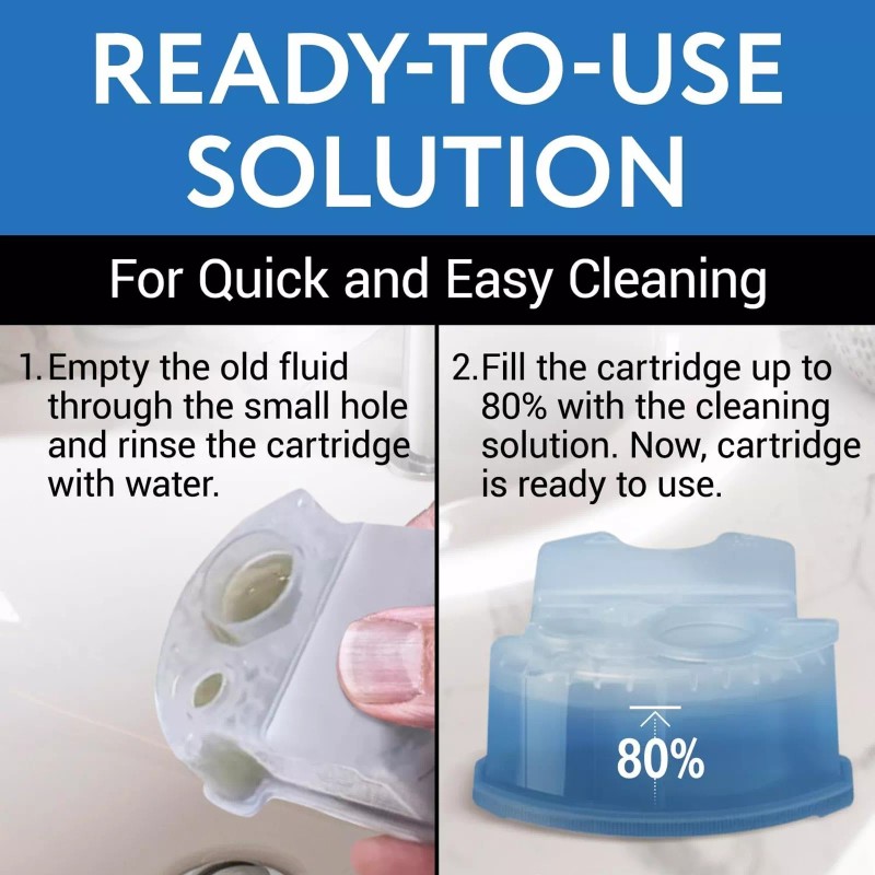 Impresa Electric Shaver Cleaning Solution for Braun Clean & Renew