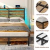 Rolanstar Bed Frame King Size with USB Charging Station, LED