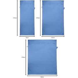 JZS Sleeping Bag Liner,Portable Hotel Travel Sheets Single & Double Adult Sleep Sack Camping Sleeping Bag Liners Backpacking, Hotels and Hostels, Business Trips(Blue,75x210cm)