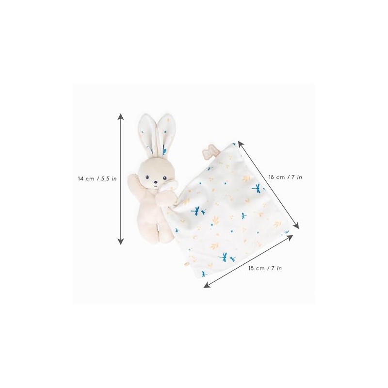 Janod Carre Douceur DOUDOU Lapin Blanc DELICAT 17CM