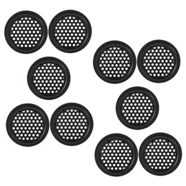 ABOOFAN 10pcs Stainless Steel Mesh Hole Louver Vent Covers Round Cabinet Air Vents for Kitchen Wardrobe Shoe Cabinet Easy Tool Installation Replacement