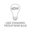 Design House 501858 Traditional 2-Light Outdoor/Indoor Ceiling Light Dimmable with