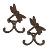 DII Cast Iron Collection Decorative Wall Hook Set, Dragonfly, 2