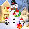 LOMOHOO 6.4FT Christmas Inflatable Snowman Penguin Waterproof Blow Up Snowman