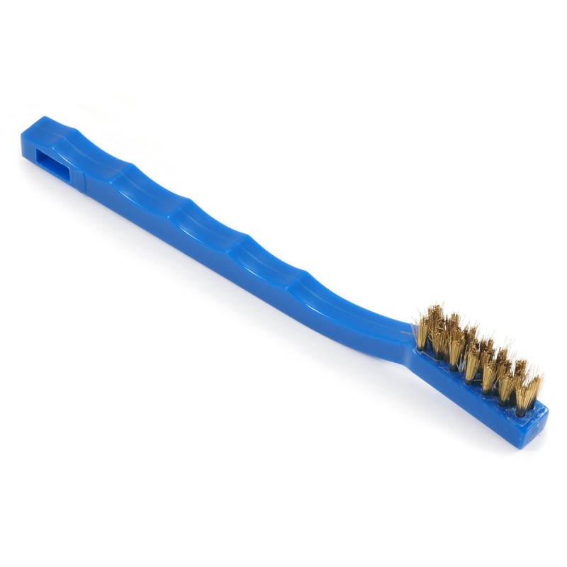 Forney 70489 Wire Brush, Brass with Plastic Handle, 7-1/4-Inch-by-.006-Inch