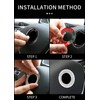 HIBEYO Bling Car Steering Wheel Logo Emblems Sticker Accessories Compatible