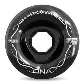 Shark Wheel 72mm 78a Longboard Cruising Wheels, DNA Formula, Black, Set of 4 Wheels