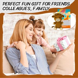 Eatbuy Crochet Kit for Beginners, Complete Crochet Kit with Step-by-Step Video Tutorials, DIY Birthday Gift for Adults & Craft Lovers (Highland Cow)