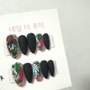 Summer Discount Tropical Handmade Nail Tips - White Gloss /