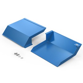 Bevinsee 2pcs Aire Intake Scoops Aire Inlet Compatible with 3 Series E92 323i 325i 328i 330i 335i 335d 2010-2013, Aluminum, Blue