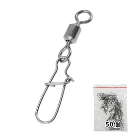 RENEWREVITAL Snap Fishing Swivels, Pack of 50, 2# Swivel, 360° Rotation, Tangle-Proof, Corrosion-resistant, Stainless Steel, Copper, Compatible with Various Lures, Freshwater and Saltwater Fishing
