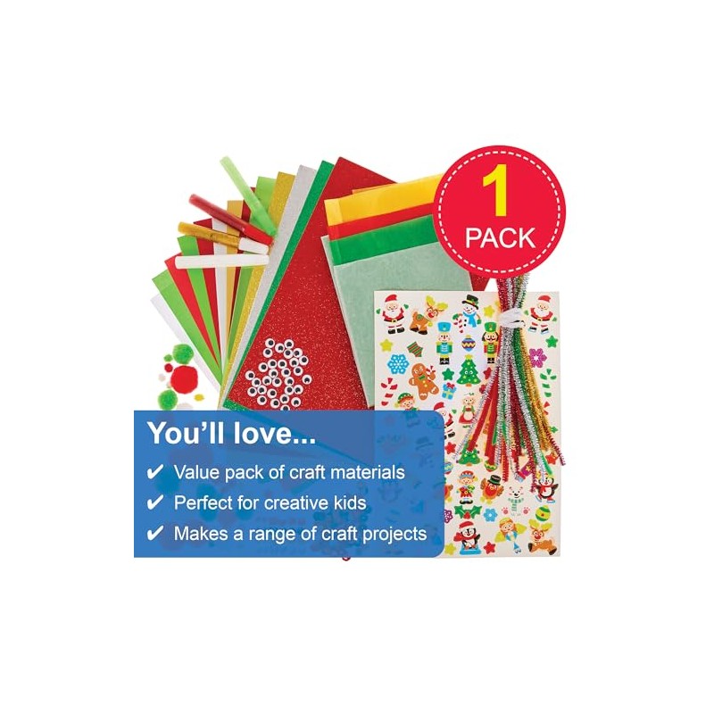 Baker Ross FX811 Christmas Bumper Craft Pack - Christmas Arts