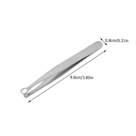 OATIPHO 1PC Stainless Steel Nasal Hair Tweezer Tool Round Head Nose Hair Clipper for Gentle Trimming Lightweight Portable Grooming Tool for Men and Women