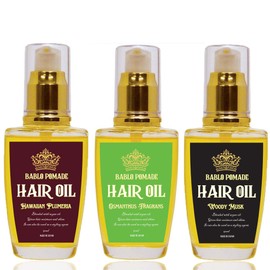 BABRO POMARD Hair Oil for Men Non-Rinse Styling Hair Balm with Asia, Musk & Plumeria