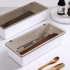 JMYDecor Food Storage Box Cutlery Utensil Storage Box with Lid