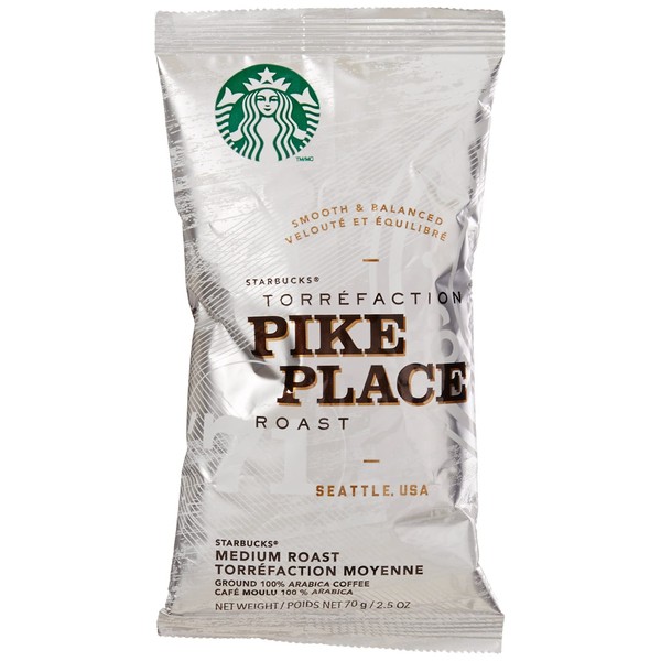 Starbucks, SBK12411960, Pike Place Ground Coffee, 18 / Box