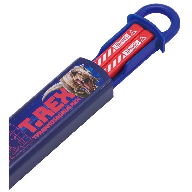 Skater ABS2AMAG-A Children's Antibacterial Slide Chopsticks Case Set, Jurassic World,