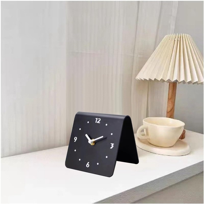 NOENNULL Bedside Clock, Silent Desk Clock, Table Clock, Simple, Modern,