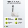 Goobay 17076 Cable Clip White, 4mm, White