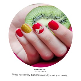 Healeved 10pcs Rhinestone Nail for Manicure Decoration Elegant Nail Art Rhinestones for Women and Supplies for Creative Designs Random Style