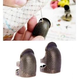 Adjustable Copper & Steel Finger Protector Thimble for Sewing (Size S) SE00130 100ea
