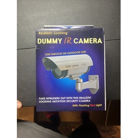 Realistic Dummy IR Camera Realistic Looking With Flashing Red Light set of 2