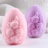 XIAOSHUI Rose Flower Egg Candle Mold Easter Egg Silicone Candle