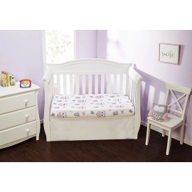EVERYDAY KIDS Baby Girl Fitted Crib Sheet - Sweet Owls