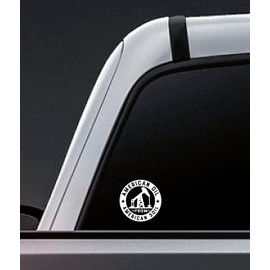 Support American Oil from American Soil Decal - Die Cut - Round - Vinyl Sticker Auto Car Truck Wall Laptop (White)