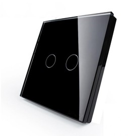 KONOQ Glass Panel Wall Remote Controller (2 Gang, Black)