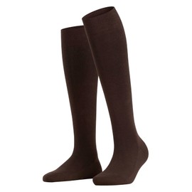 FALKE Women's Family Knee-High Socks, Breathable, Durable, Sustainable Cotton, Lightweight, Colorful, Skin-Friendly, Brown (Dark Brown 5239) - Sustainable, 8-10.5, 1 Pair