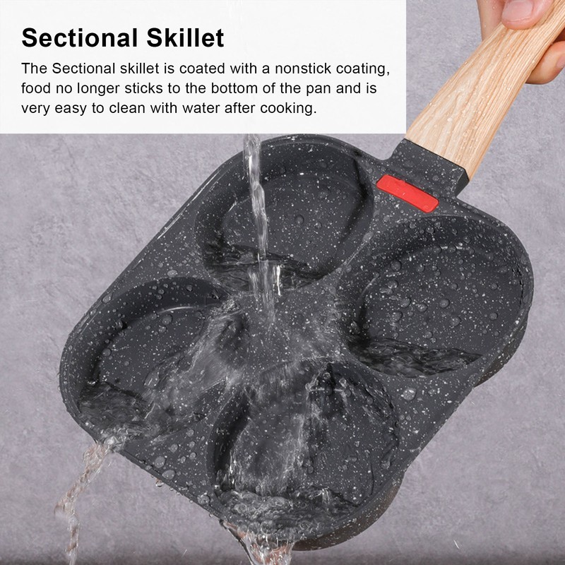 Egg Frying Pan Heat Sensitive Silicone Aluminium Pancake Frying Pan