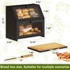 BMOSU Bread Box with Cutting Board Kitchen Bread Storage Organizer