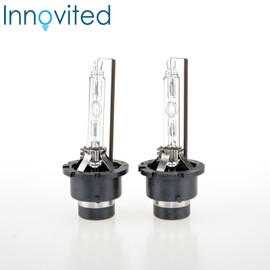 Innovited HID Xenon D2S D2R D2C 6000K Replacement Bulbs (1 Pair Diamond White) - 2 Year Warranty