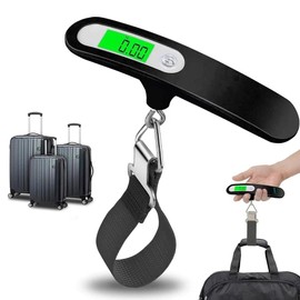 Digital Luggage Scale 50kg Capacity Portable Travel Weight Scale for Suitcases and Bags with Backlit LCD Display Lightweight and Accurate Baggage Weighing Tool for Travel Essentials