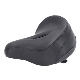 Comfortable Bike Seat for Women Men PVC Leather Shock Absorbing Foam Padded Bike Saddle Cushion Replacement for Mountain Road Bike Black