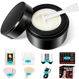 Galdino Kit de cera nasal para hombres y mujeres, kit de cera para el pelo de la nariz con 30 varillas, depilación sin dolor de nariz y orejas, mini o