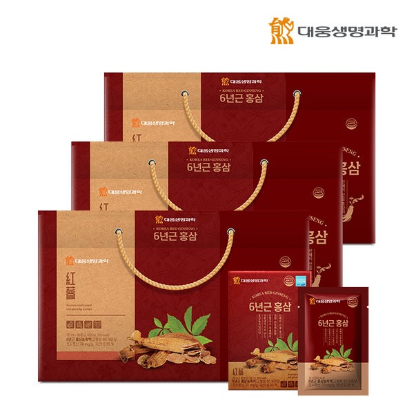 Daewoong Life Science 6-year-old red ginseng (contains 6-year-old domestic red ginseng concentrate, 70mlX30 packets) 3 sets