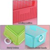 Buyitt Colorful Plastic Storage Baskets with Handle, Small Desktop Storage