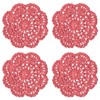 Phantomon Lace Round Crochet Doilies Handmade Coasters, 4-Inch, Pack of
