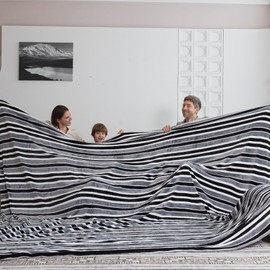 COOVA Oversized King Fleece Blanket 120x120 inches, Soft Cozy Warm Giant Extra Large 10'x10' Blanket for Bed, Sofa, Couch,Travel, Camping, California Huge Flannel Big Throw Blanket, Grey Stripes