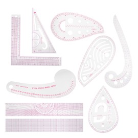 TOPINCN Juego de Reglas de Sastre, Regla de Ropa, Regla de Comas, Regla L, 9 Piezas de PVC para Costura a Medida