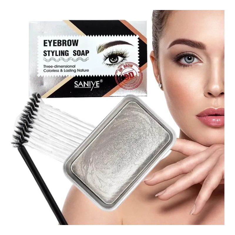 2 Pz Cera Cejas Jabon Fijador Traslucido Eyebrow Organica