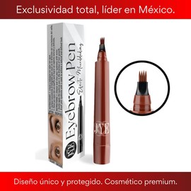 JYE Lapiz para Cejas Efecto Microblading, Dibujo pelo a pelo, Impermeable, Larga duración, Maquillaje para cejas. Color ROJIZO
