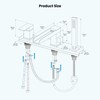 gotonovo Roman Tub Faucet with Handheld Shower 3 Hole Deck