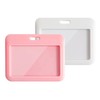 Lanyardio 2 Pack ID Badge Holder, White and Pink ID
